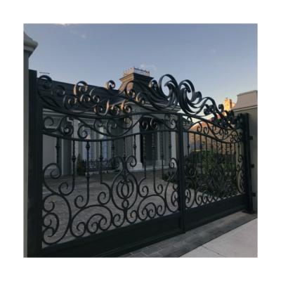 China High Quality Wrought Iron Fence Railing Gate Garden Swing Open Style Arch Doors for sale