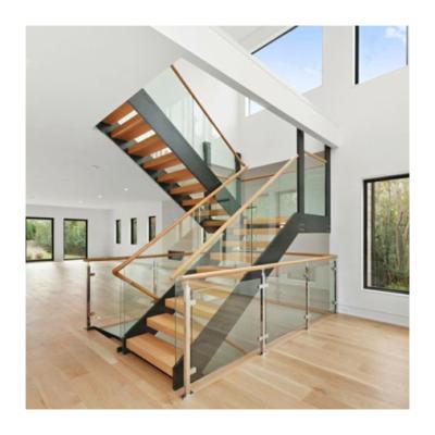 China most selling straight staircase luxury staircase design most popular indoor wooden staircase for sale