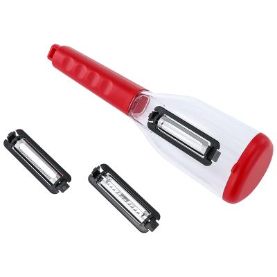 China Sustainable Kitchen Tools Fruit Peeler With Container Vegetable Peeler With Storage Potato Peeler And Cutter Price for sale