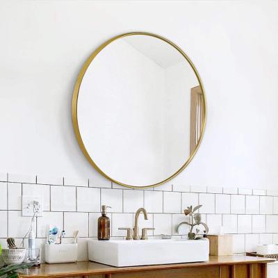 China Environmental Materials Bathroom Mirror Round / Aluminum Bathroom Mirror For Modern Wall Mounted Brushed for sale