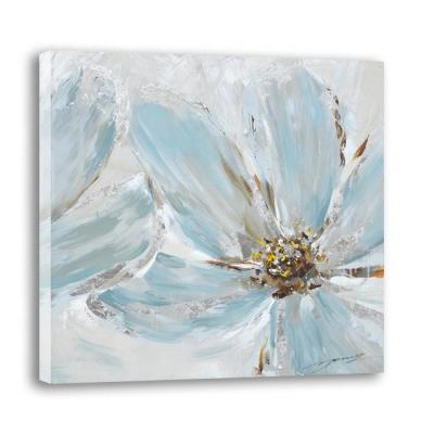 China Handmade Environmental Materials Flower Painting Ready To Hang Pictures Decoration Goods Home Wall Art Quotes for sale