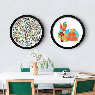 China Miounting Environmental Hot Sale Wooden Home Decor Wall Materials Round Photo Picture Frame for sale