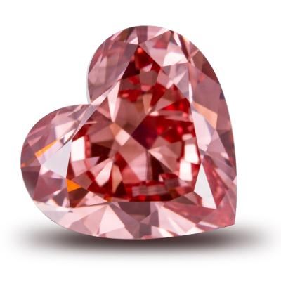 China Messi gems 2ct stock heart cushion shape pink CVD Lab grown diamond for sale