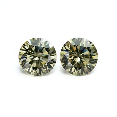 China Wholesale China Round Brilliant cut IJ Yellow moissanite gemstone for sale