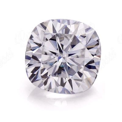 China loose def vvs white cushion cut moissanite stone price per carat for sale