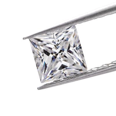 China loose princess cut white moissanite diamond stones price per carat for sale