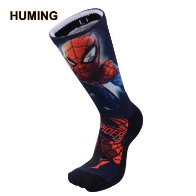 China Anti-Slip Unlimited Design With Small MOQ Crew 3D Printing Custom Sports Socks for sale