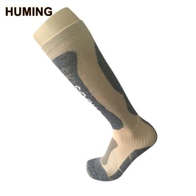 China Coolmax Outdoor Mens Antibacterial Custom Knee High Cushion Increasing Ski Socks for sale