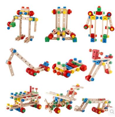 China Children's Wooden Toys Handcrafted Toy Story Kids Assembly Toys Diy KMWW-328 for sale