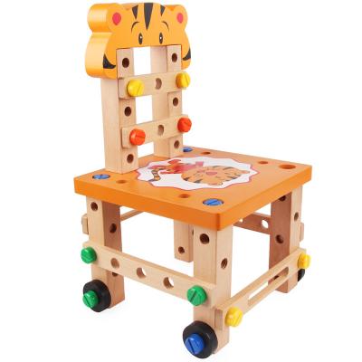 China Wooden musical instruments accessories drum candy toys tubes stir assembling toys DN-419 for sale