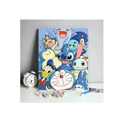 China DIY modern digital oil painting cartoon and anime by numbers wholesale price living room bedroom wall hanging painting decoration for sale