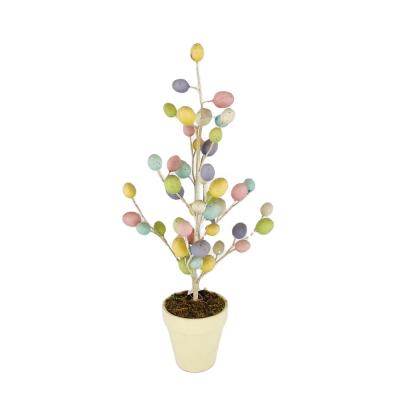 China Europe; 2021 New Artistic Modern Indoor Party Decorations Easter Eggs Tabletop Artificial Yellow Tree for sale