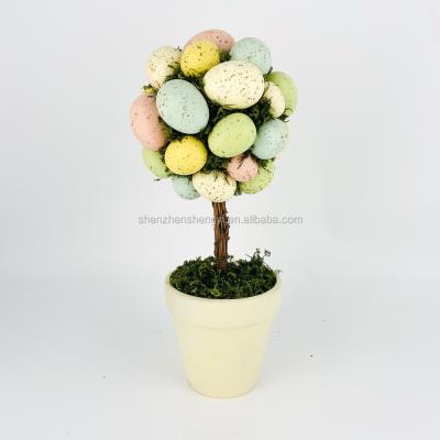 China Europe; 2021 New Design Spring Party Artistic Wholesale Indoor Decorations Mini Easter Eggs Artificial Tree Supplies for sale