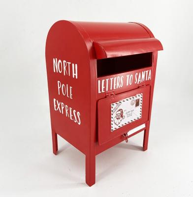 China Europe Wholesale New Design Christmas Mailbox Red Letter Box Custom Christmas Home Decorations for sale