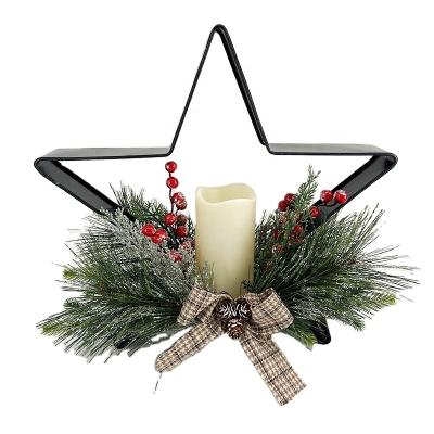 China Modern Unique Art Adornos De Navidad Christmas Party Decoration Supplies Star Led Flameless Candles Light for sale