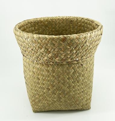 China Handmade Size L Handmade Woven Natural Steep Spike Storage Baskets For Home Decoration for sale