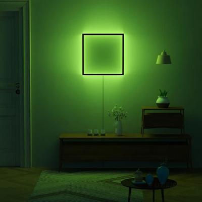 China Ihomemix Modern Nordic Aluminum Frame Sconce Led RGB Colorful Wall Light Minimalist Home Decor Wall Lamp With Remote Control for sale