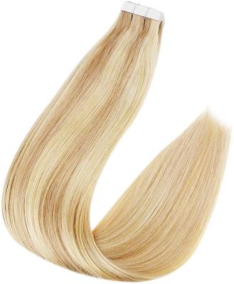 China 100% Regular Wave Hair Tape In Russian Seamless Invisible Double Drawn Extension Tape Hair Extensions for sale