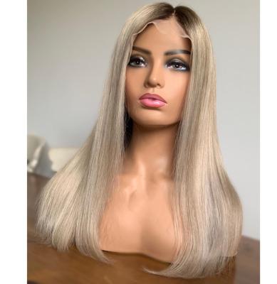 China Body Wave Shedding No Tangle Lace Front Wig Highlights Color Straight Cuticle Aligned Wig HD Kosher Silk Low Lace Front Wig for sale