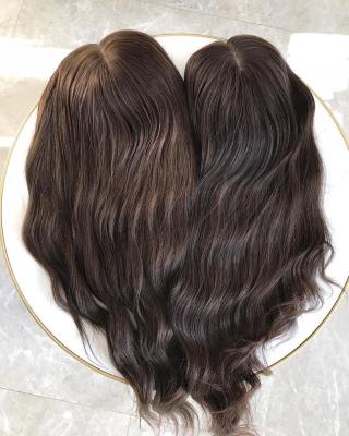 China Sellers Virgin Hair Body Color Straight Natural Hairline Hairline Silk Base Topper For Women Silk Base Topper For Women for sale