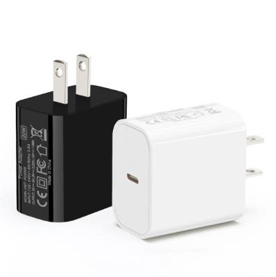 China Hot Sale 20W Quick Charger 2021 Type-c QC 3.0 Fast Power Adapter Charging 3.0 US Plug Adapter Wall Charger For Iphone 12 Ipad With Custom Logo for sale