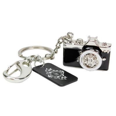 China Beautiful Metal Jewelry Diamond Camera Shape USB Drive Snap Key Chain for sale