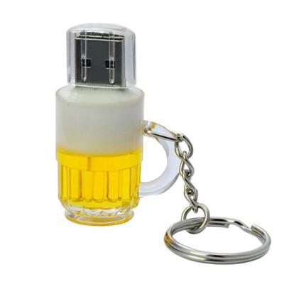 China OEM Plastic Beer Mug Shape USB Drive Instant Giveaway Gift For Wedding 2GB for sale