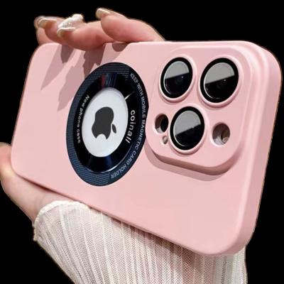 China Shockproof Suitable for Apple XRTO 14PRO Case Solid Color Anti-drop XR Change 13PRO Magnetic Wireless Charging Mobile Phone Case for sale