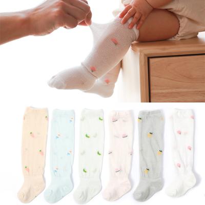 China Breathable Thin Cotton Newborn Baby Socks Mosquito Stocking Summer Baby Loose Socks for sale