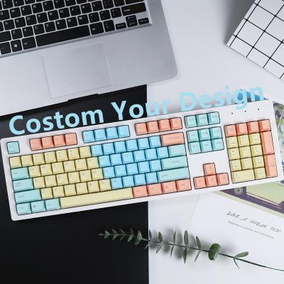 China PBT Keycaps HZGAMER 108keys Dye-sublimation Keycap, Colored Original Keycap CHERRY OEM Profile PBT Keycap for sale