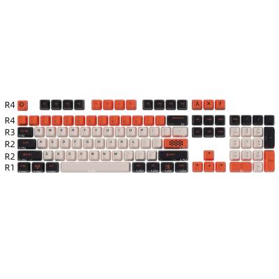 China PBT Keycaps HZGAMER Carbon Keycaps, 114keys Gray OEM Profile Mechanical Keyboard PBT Custom Keycaps Dye-sublimation Keycaps for sale