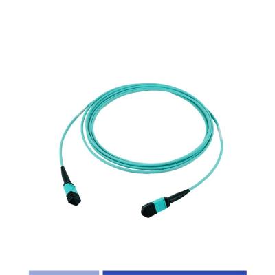 China 12 Fibers Plenum MTP Patch Cord Multimode OM3 Female 3m Type B for sale