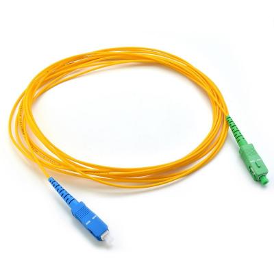 China LSZH Jacket Fiber Optic Patch Cord SC/UPC-SC/APC Simplex 2mm Single Mode Fiber Jumpers for sale