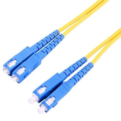 China Corrosion Resistant Fiber Optic Patch Cord Singlemode Versatile SC UPC Patch Cord Duplex LSZH for sale