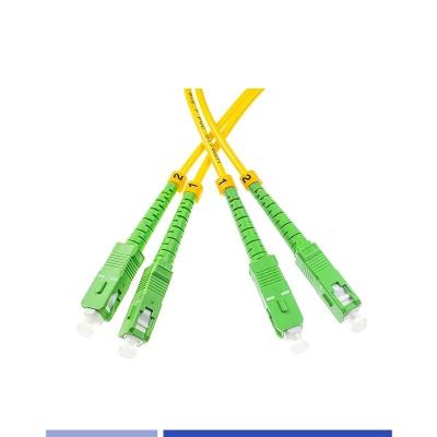 China Fiber Optic Patch Cord, SC/APC-SC/APC, Singlemode, Duplex, LSZH, 3m, 2.0mm for sale