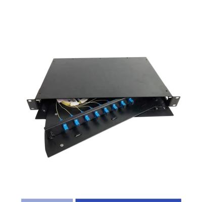 China Fiberoptische Patch-Panel 12 Port SC Simplex Rotary 1U 19 