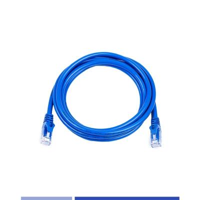 China 1m PVC Jacket Cat 6a Patch Cables UTP Stranded Copper Blue Customized Length for sale