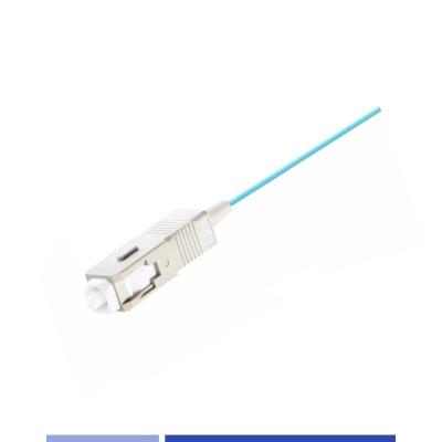 China Easy Installation Fiber Optic Pigtail SC UPC 50um LSZH Jacket Pigtail Fiber Multimode for sale