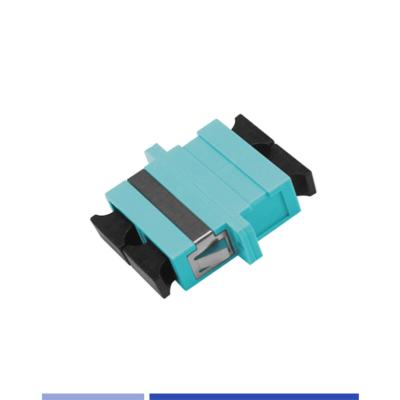 China Fiber Optic Adapter OM3 SC UPC Duplex Optical Coupler with flange for sale