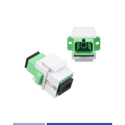 China Fiber Optic Keystone Jack Adapter SC APC Singlemode Simplex Optical Coupler for sale