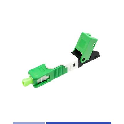 China SC APC Single Mode Fiber Fast Connector High Accuracy For FTTH Solution for sale