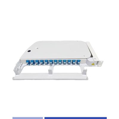 China 12 Port 24 Fiber Patch Panel Rotary ABS Kunststoff 19 