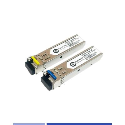 China BIDI Gigabit Optical Transceiver 40km Singlemode SMF Dual Fiber TX1310nm RX1550nm LC for sale