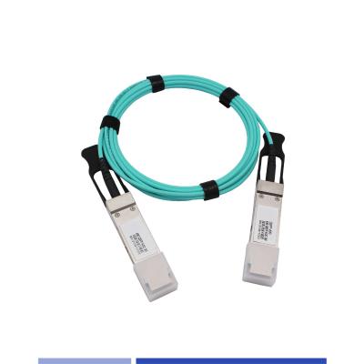 China Cable óptico activo 40G ((AOC) QSFP+ OM3 Cable activo 1m LSZH Aqua en venta