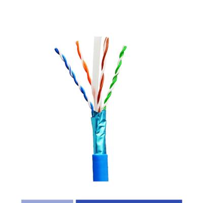 China F/UTP 23AWG Cat6 Cable Solid Copper 4 Pair PVC Jacket Blue 305Mtr for sale