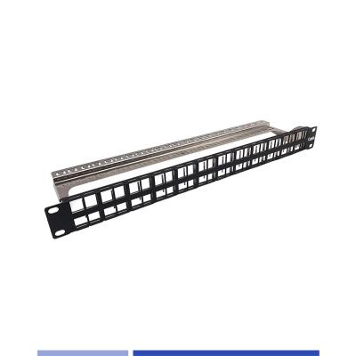 China 1U 48 Port Modular Patch Panel Shielded Cat.6/Cat6A Jack 48 Port Fiber Patch Panel for sale