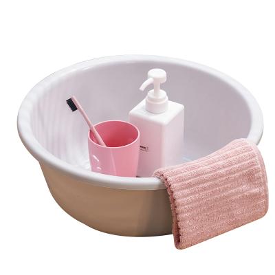 China Sustainable Household Universal Colorful Round Plastic Foot Wash Basin Large Chamber Cleaning Plastic Foot SPA Wash Basin for sale