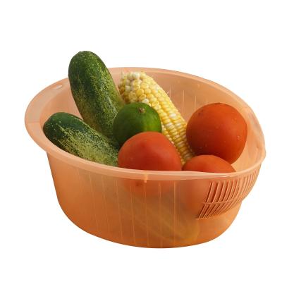 China Sustainable Wholesale Plastic Fruit Vegetable Rice Blanching Basket Colander Bowl Sieve Strainer Basin for sale