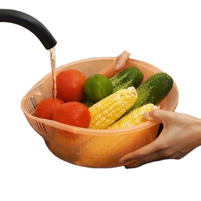 China Kitchen Mini Plastic Fruit Basket Rice Viable Home Vegetable Multifunctional Colander Sieve Hot Selling Products for sale