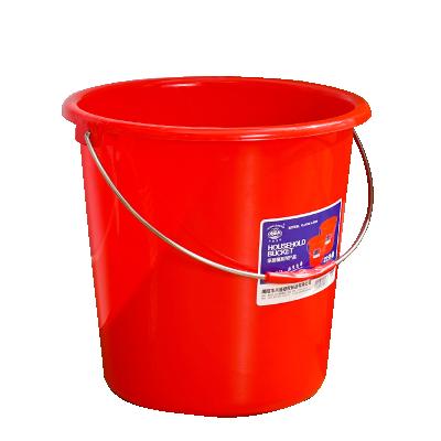 China Sustainable Good Quality Red Color PP Material Home Use Or Handle Outdoor Portable Bathroom Plastic Bucket for sale